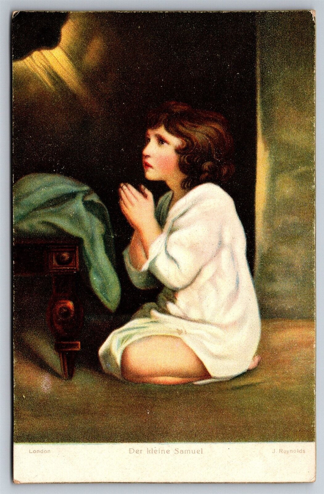 The Little Samuel Religious Art Reynolds C1910's Postcard L30