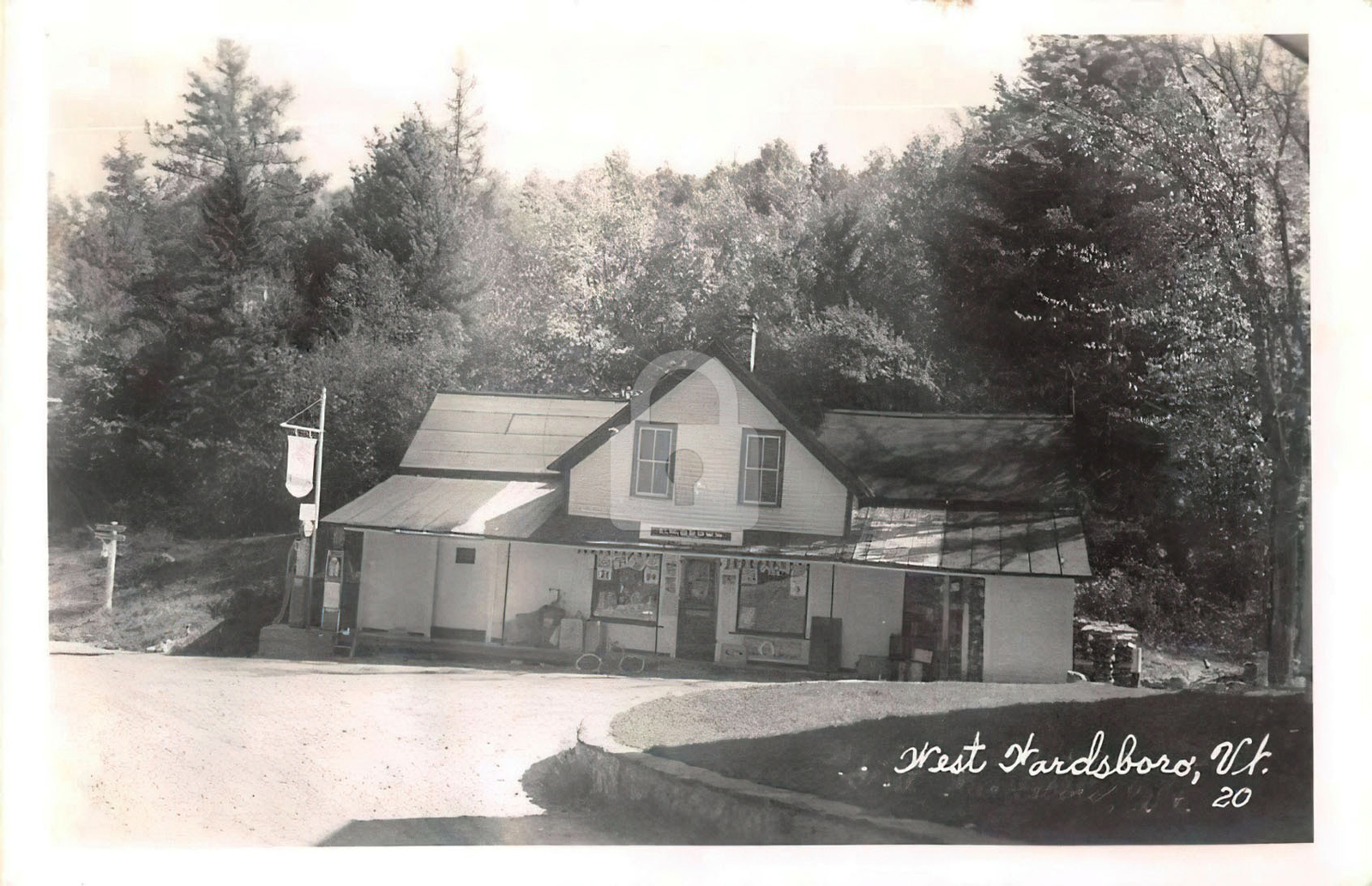 West Wardsboro Vermont General Store Gas Station Real Photo Postcard Copy