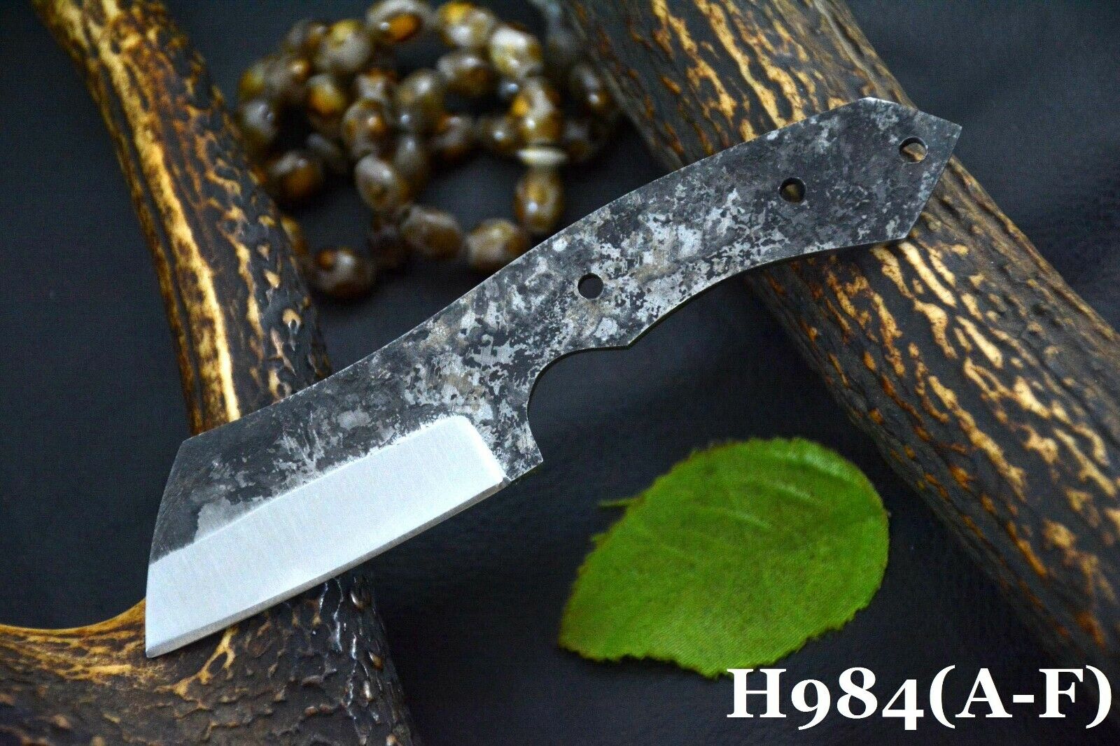 Custom Hammered 1095 Carbon Steel Blank Skinning Hunting Knife,No Damascus H984C