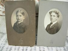 TWO ANTIQUE PHOTO'S OF BROTHERS IDENTIFIED LAWRENCE & ROBERT JAYNES- DULUTH, IO picture