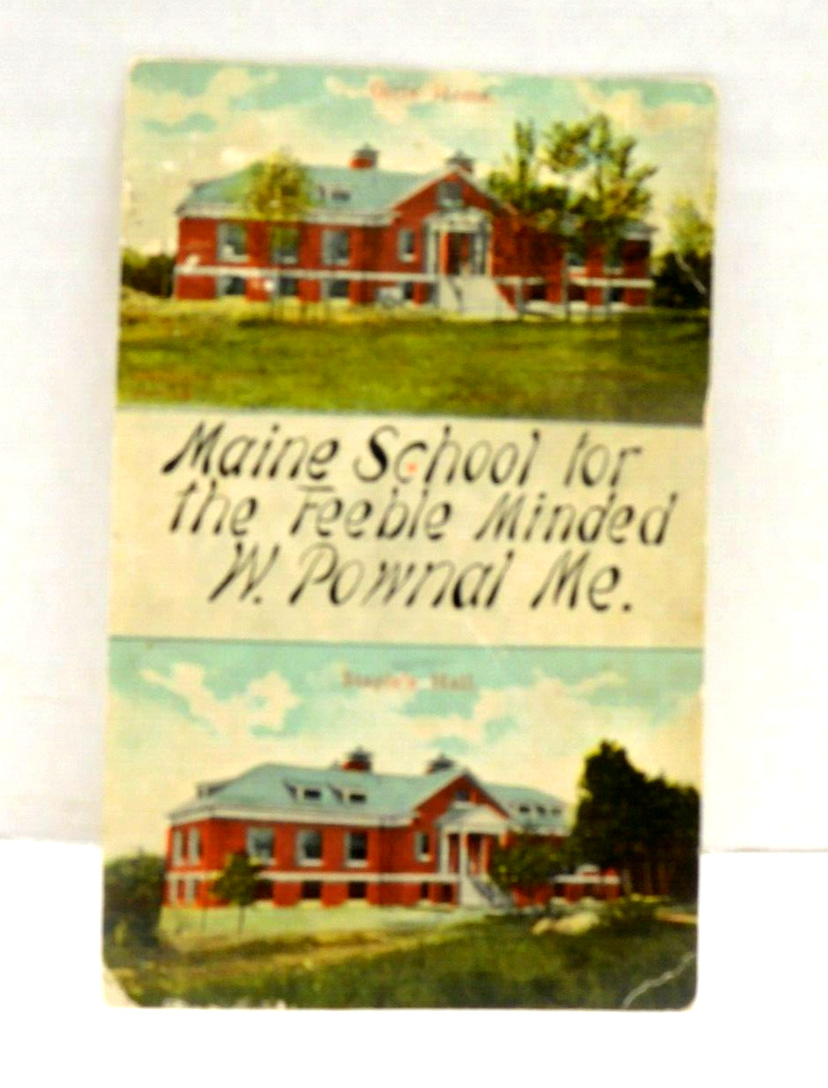 Maine School for Feeble Minded W. Pownal ME. Girls Home / Staple's Hall. c.1910