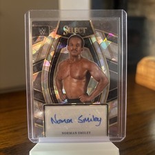 Panini 2024 Select WWE No. SL-NSM Norman Smiley Auto Silver Prizm Trading Card picture