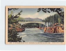 Postcard Chittenden Bridge and Mt. Washburn Yellowstone National Park Wyoming picture