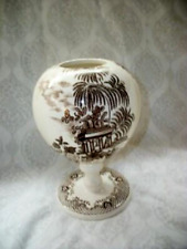 ANTIQUE ENGLISH BROWN TRANSFERWARE GLOBE VASE CORINTH MALING NEW CASTLE ON TYNE picture