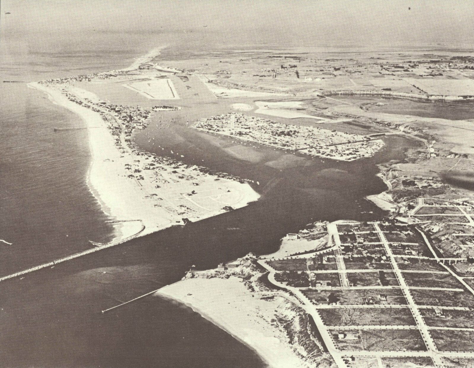 NEWPORT BEACH Aerial PENINSULA Harbor BALBOA 1930's Photo Print 967 11