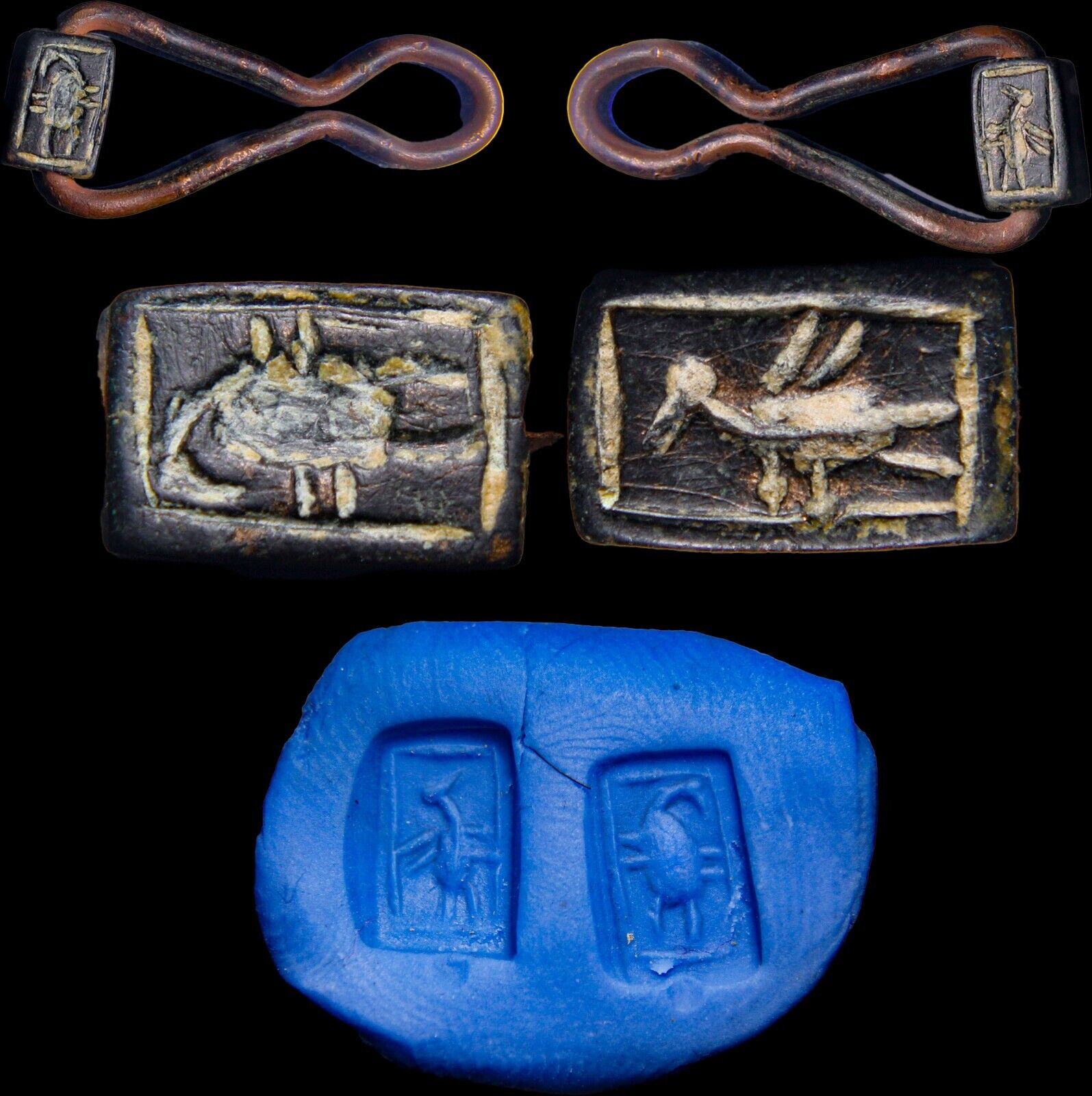 RRR 3000BC West Asia Mesopotamia Seal Bird Scorpion ESOTERIC Antiquity Artifact