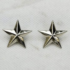 WW2 US Army One Star Brigadier General Rank Insignia Badges 2PCS picture