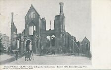 SOUTH HADLEY MA - Williston Hall 1917 Fire Ruins Mt. Holyoke College picture