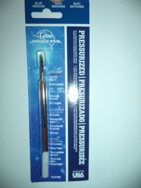 Fisher Space Pen SPR1 Refill  Blue MEDIUM PRESSUREIZED WRITE ANY DIRECTION