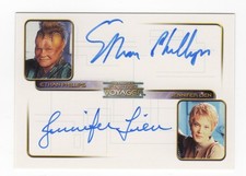 Ethan Phillips/Jennifer Lien Complete STAR TREK Voyager Dual Autograph Card #DA2 picture