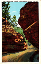 The Narrows William Canon Manitou Springs Colorado 1946 Sanborn Linen Postcard picture