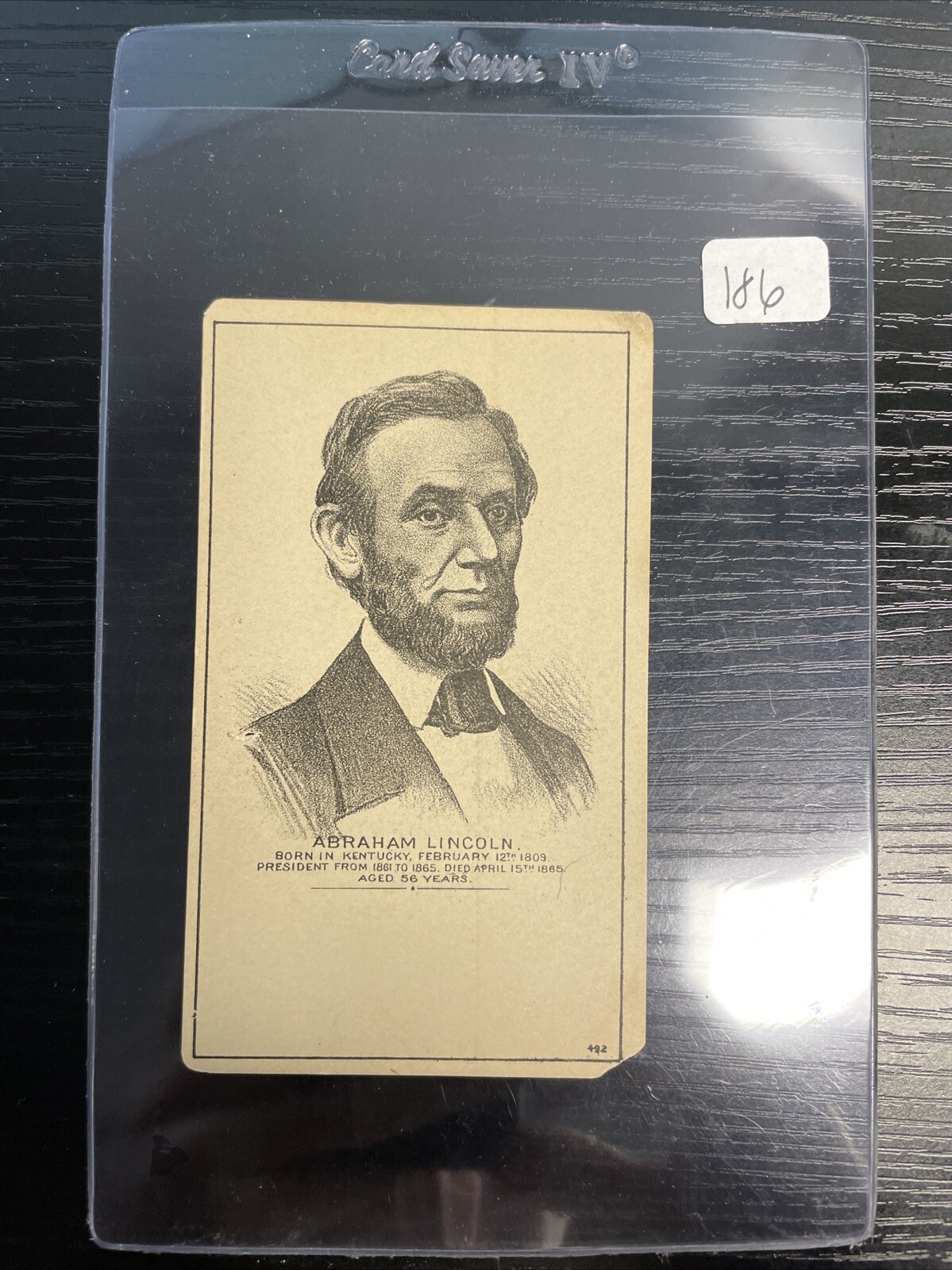 Abraham Lincoln Hd2a 1880s USA President Card G2U Abraham Lincoln Hd2a 1880s USA President Card G2U