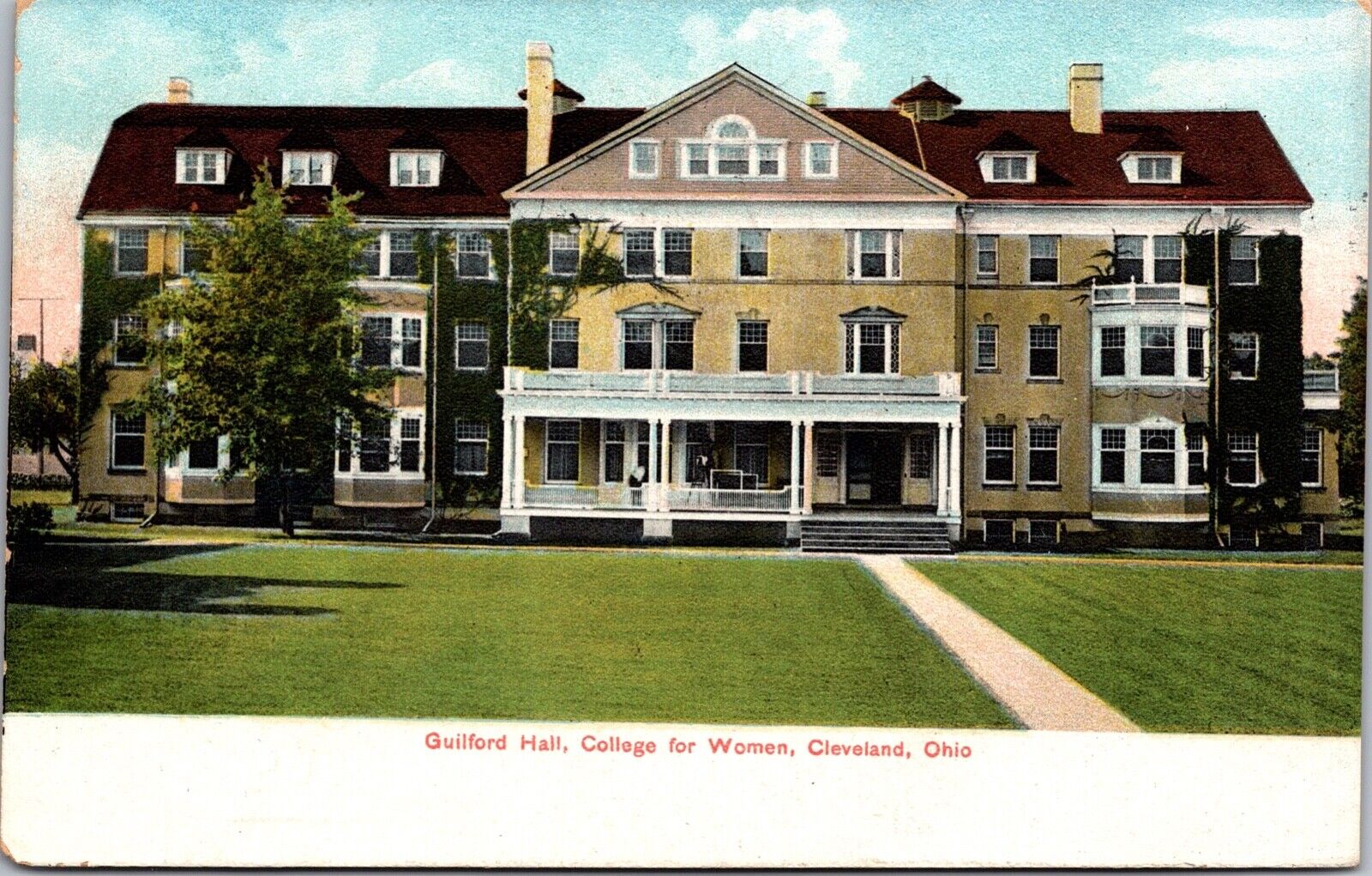 Postcard Guilford Hall, College for Women in Cleveland, Ohio~2924