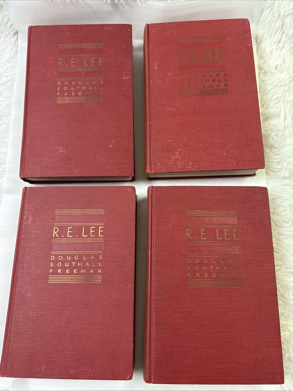 R.E. Lee Biography Douglas Southall Freeman 4 Vol Set 1934-35 Scribner's HC R.E. Lee Biography Douglas Southall Freeman 4 Vol Set 1934-35 Scribner's HC
