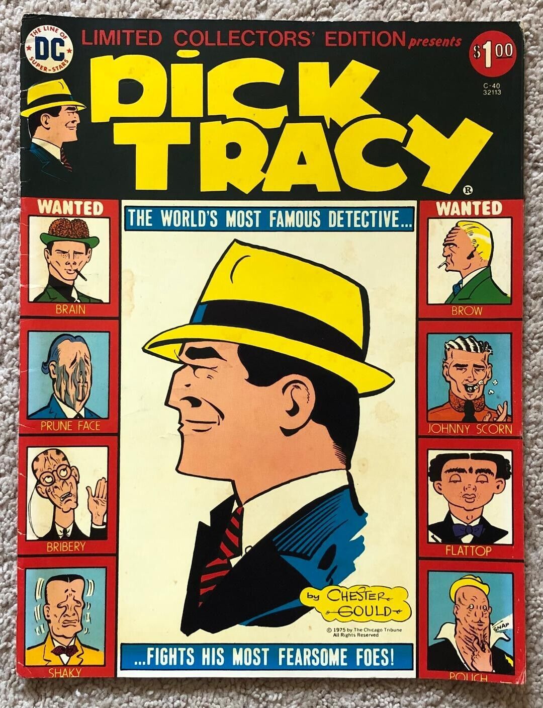 WoW DICK TRACY 1975/1976 Limited Collector's  Edition C- 40 Chester Gould