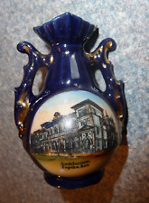 Dresden Wheelock Germany Cobalt Souvenir Miniature Vase~Topeka Ks~Auditorium picture