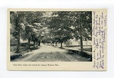 Westford MA 1909 postcard, Main Street looking west, dirt road and common picture