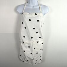 Kate Spade Apron Tie Closure One Size White Black Polka Dot Cooking Measurements picture