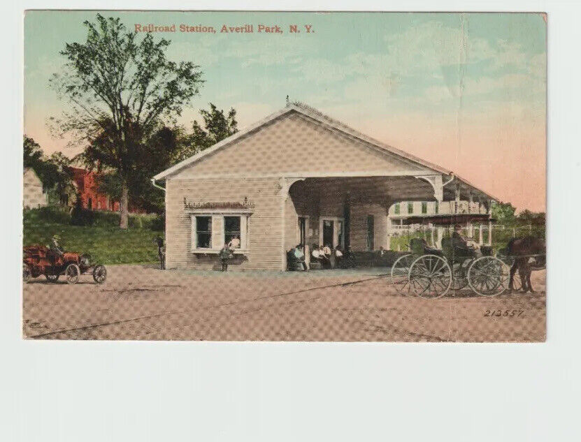 Averill Park NY~Railroad Station~1912 Postcard