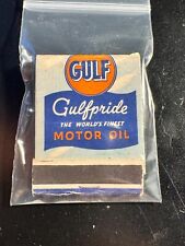 MATCHBOOK - GULF MOTOR OIL - GULFPRIDE - NEWBURY AUTO - NEWPORT, OH - UNSTRUCK picture