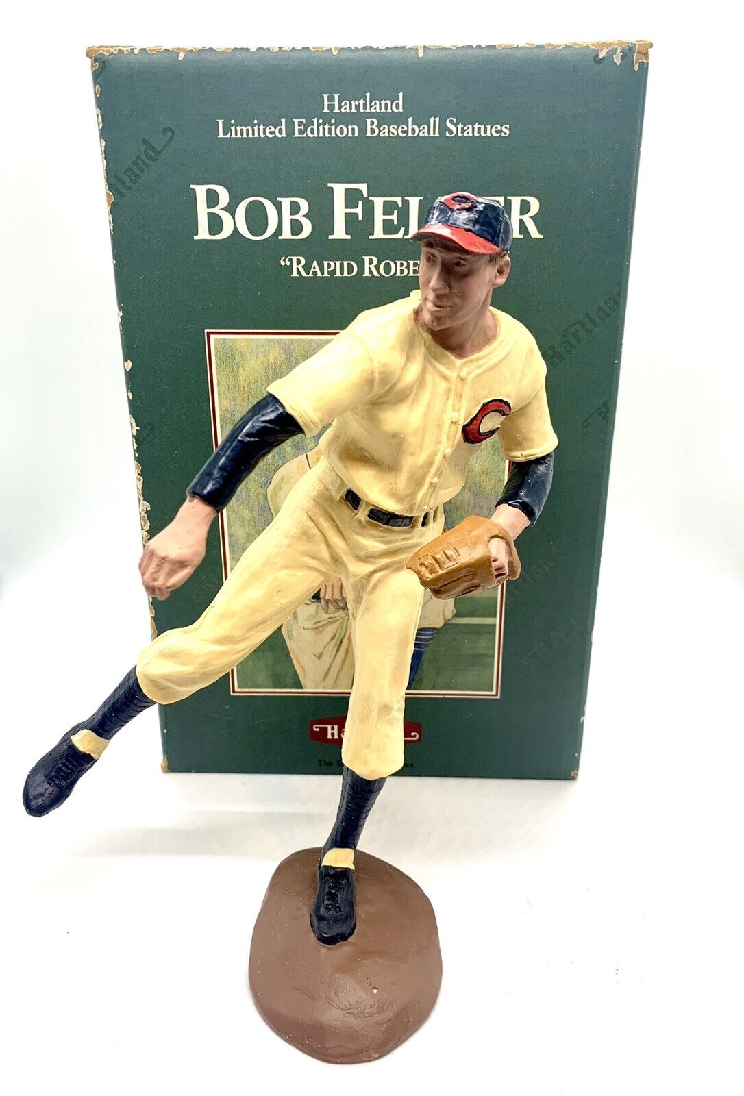 1990 Bob Feller Cleveland Indians Hartland Statue with Box SUPER RARE
