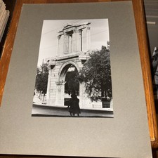 Vintage Arch of Hadrian Mounted Athens Greek Architecture Photo Gate picture