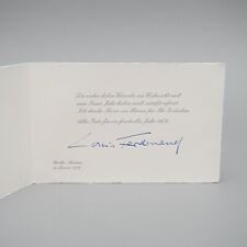 Christmas Card Louis Ferdinand Prince From Prussia Orig. Signature 1979 1.20AIO picture