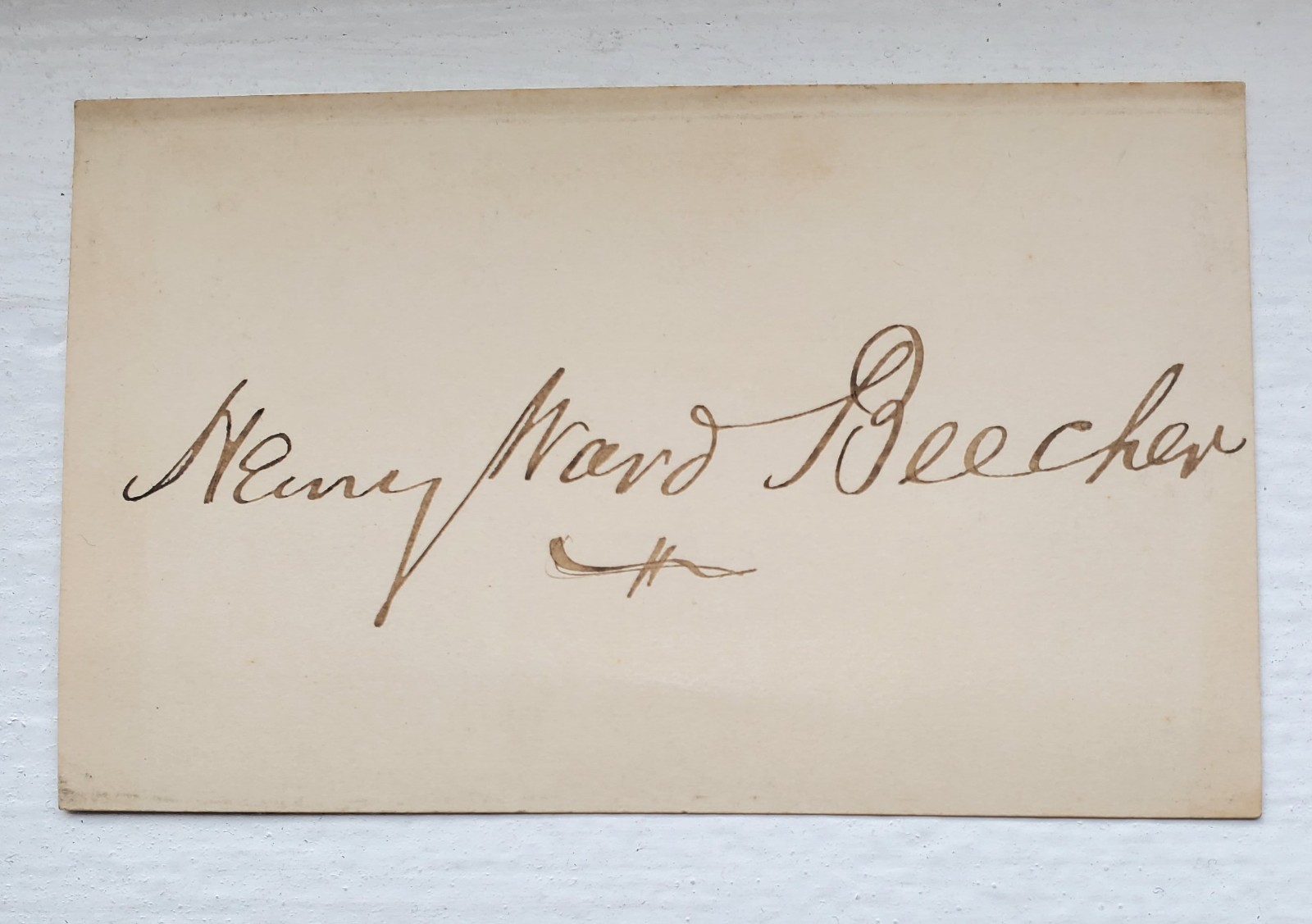 ORIGINAL AUTOGRAPH HENRY WARD BEECHER ORIGINAL AUTOGRAPH HENRY WARD BEECHER