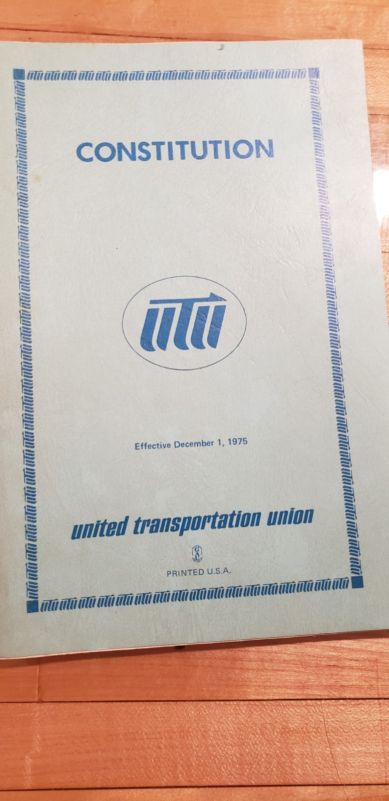 1975 United Transportation Union Constitution UTU Railroad Labor Booklet Engine 1975 United Transportation Union Constitution UTU Railroad Labor Booklet Engine