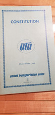 1975 United Transportation Union Constitution UTU Railroad Labor Booklet Engine picture