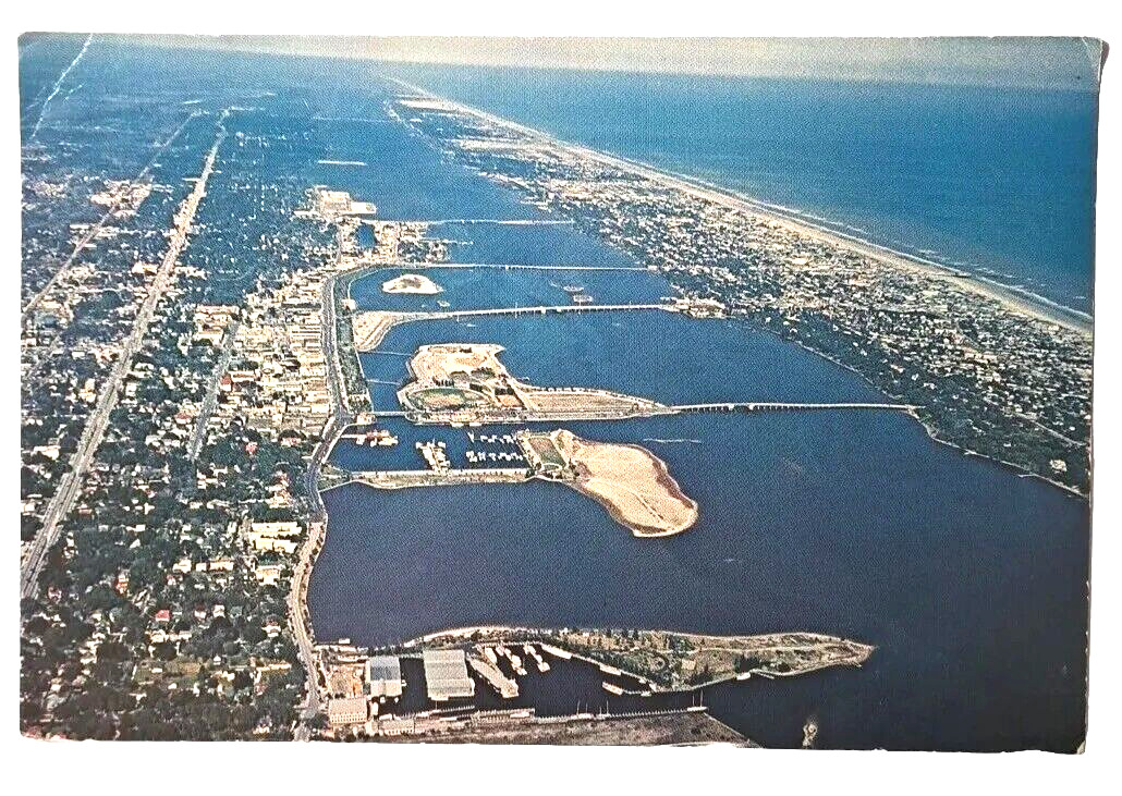 Aerial View Daytona Beach FL 💥 GIANT SIZE 💥 Five Bridges Crossing Halifax