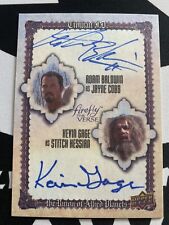2015 UD Firefly the Verse ADAM BALDWIN, KEVIN GAGE Dual AUTO Jayne Cobb, Stitch picture