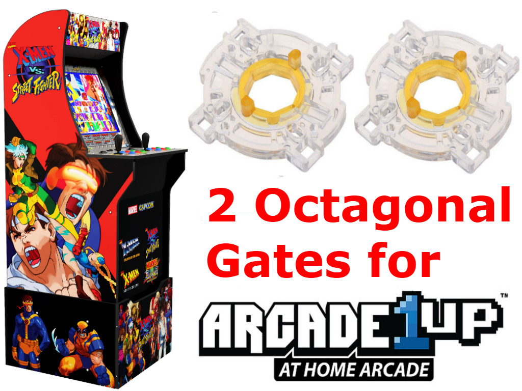 2 Octaongal 8-Way Gates for Arcade1up X-Men vs Street Fighter Marvel vs Capcom