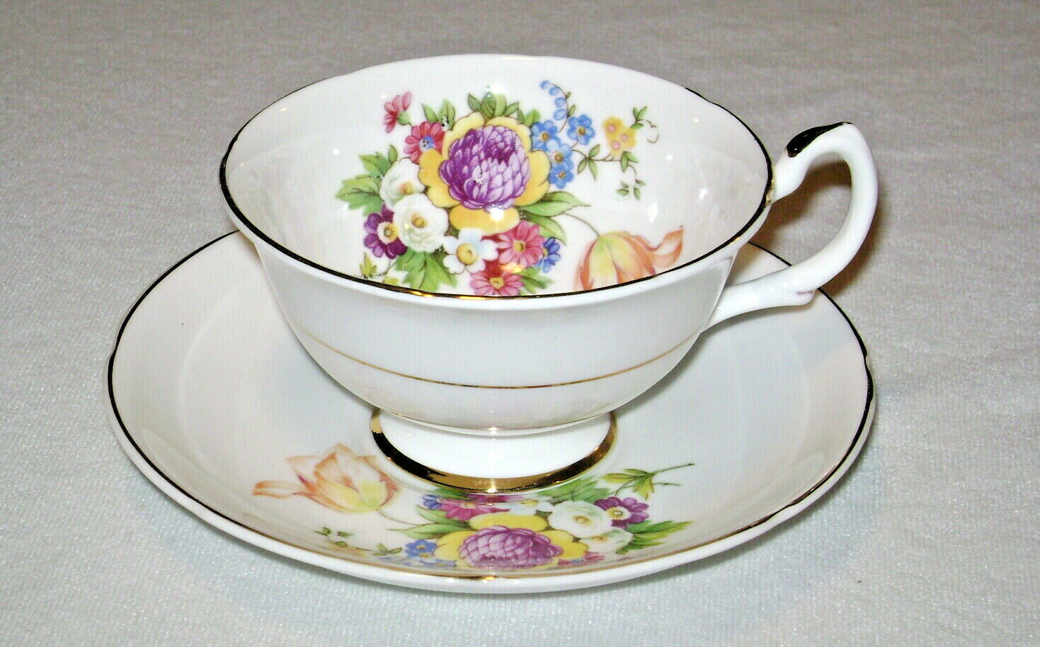 Vintage Royal Grafton England Fine Bone China Decorative Cup & Saucer