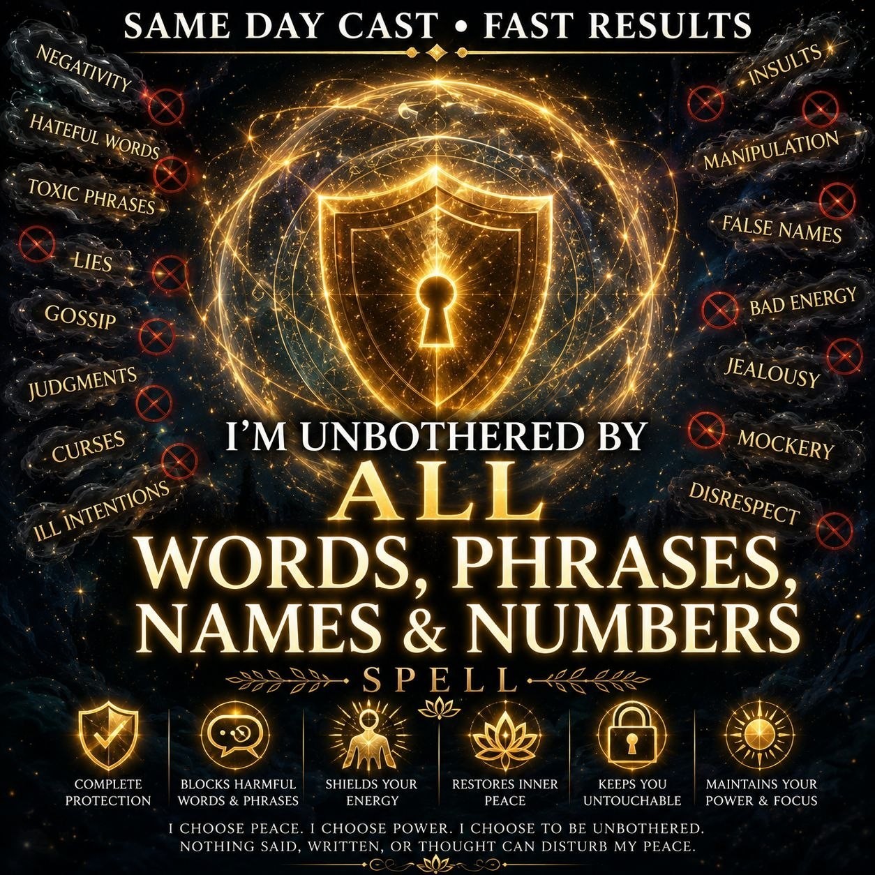 I'm Unbothered by All Words, Phrases, Names & Numbers Spell I'm Unbothered by All Words, Phrases, Names & Numbers Spell