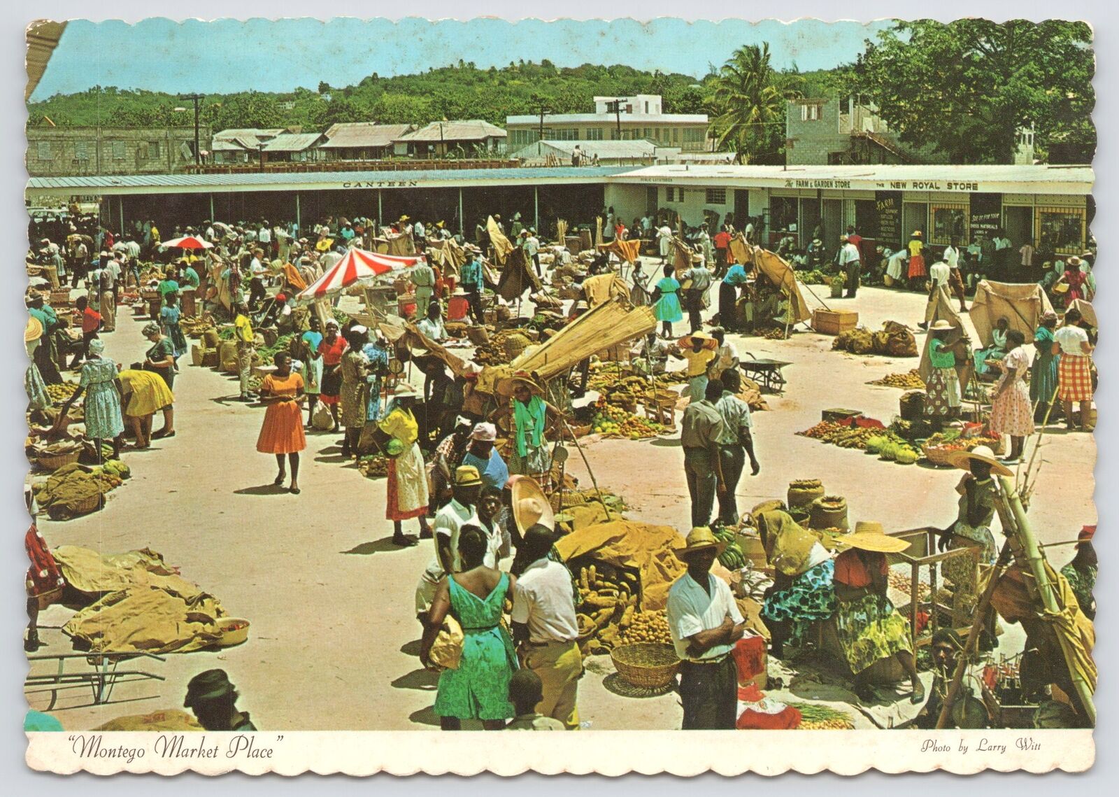Montego Bay Jamaica~Resort~Montego Bay Market On The Beach~Continental Postcard