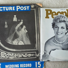 Picture Post 1947 & People Weekly 1997- Elizabeth's Wedding & Dianna's Memorial picture