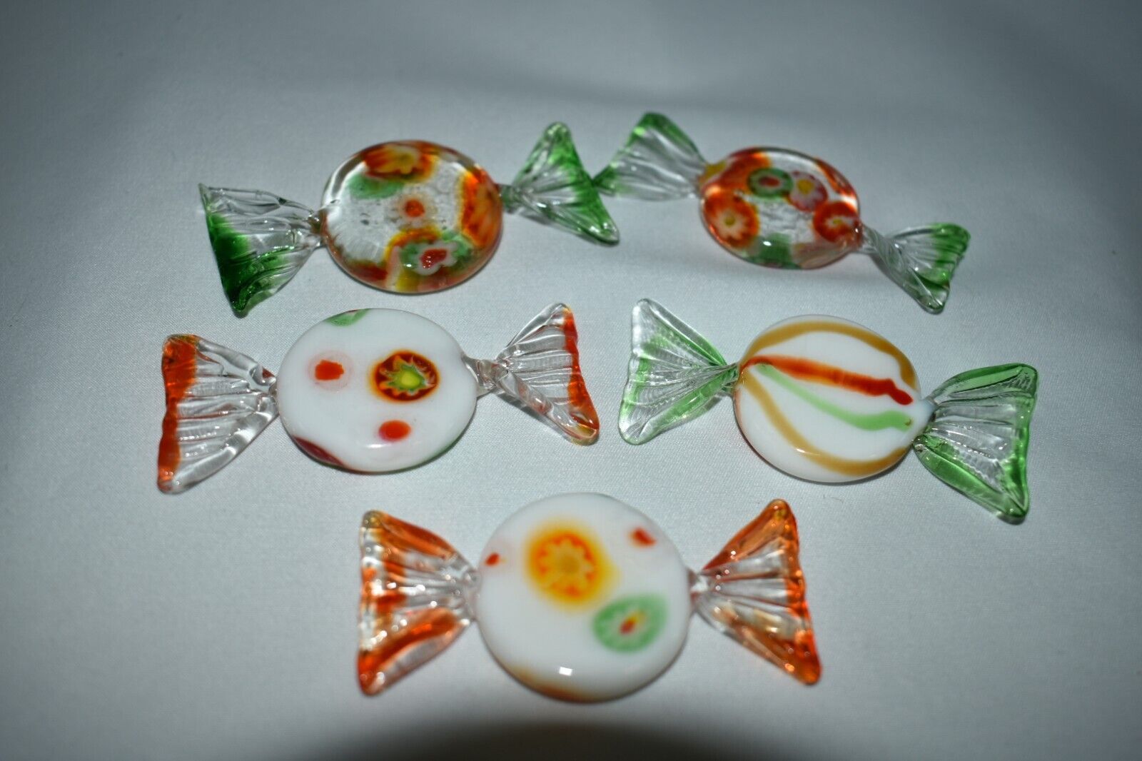 Vintage Lillian Vernon Blown Glass Christmas Candy 11pc In Box - 