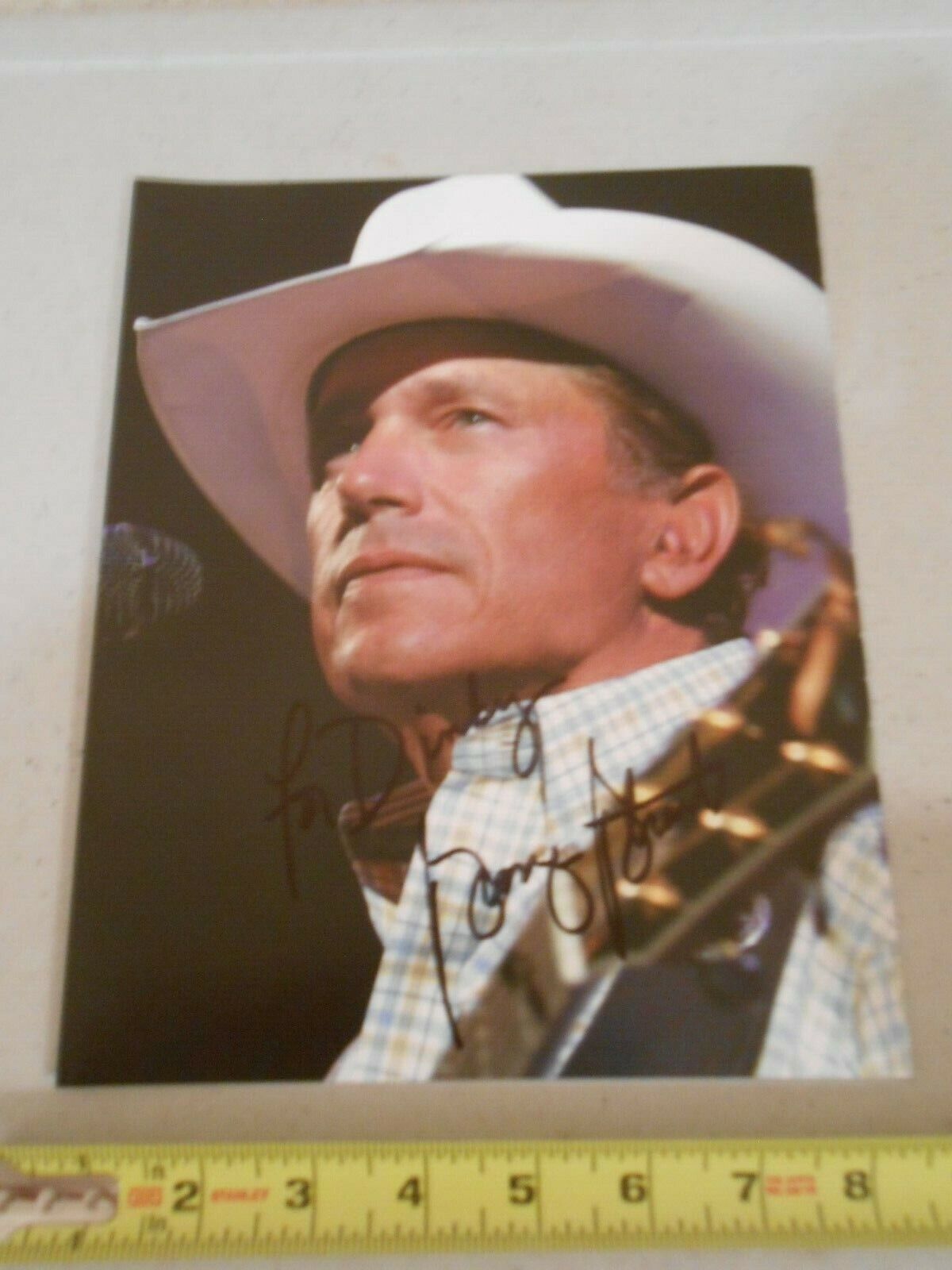 RARE GEORGE STRAIT HAND SIGNED AUTOGRAPHED INSCRIBED TO DINKY 8 x 10 PICTURE HTF