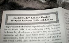 Wickersham - Randall Knives Timeline Knife Reference Guide - Revised 4th Edition picture