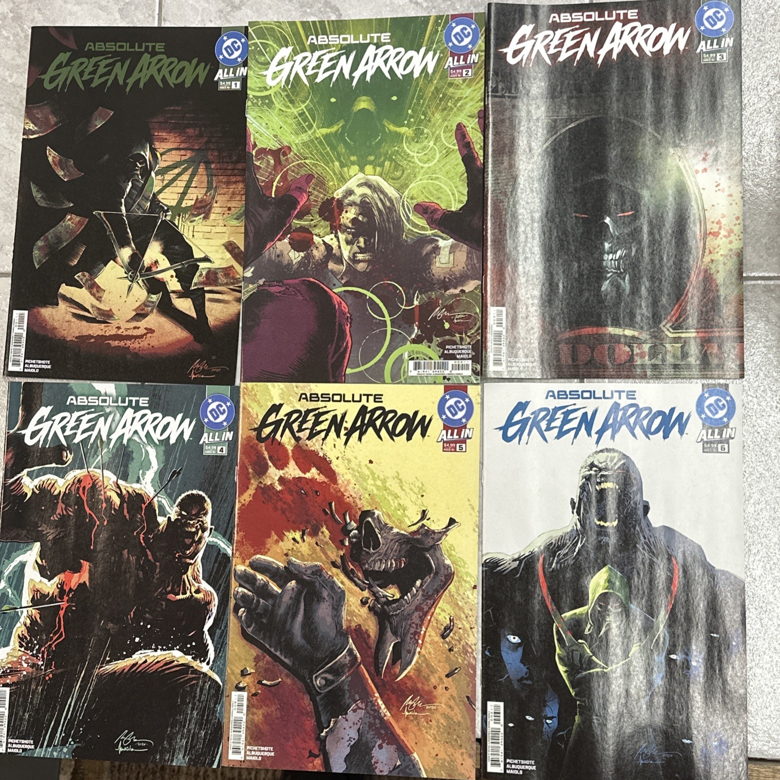 Absolute Green Arrow 1-6 DC Comic Book 2026 1st Printing NM Complete Lot Set Run Absolute Green Arrow 1-6 DC Comic Book 2026 1st Printing NM Complete Lot Set Run