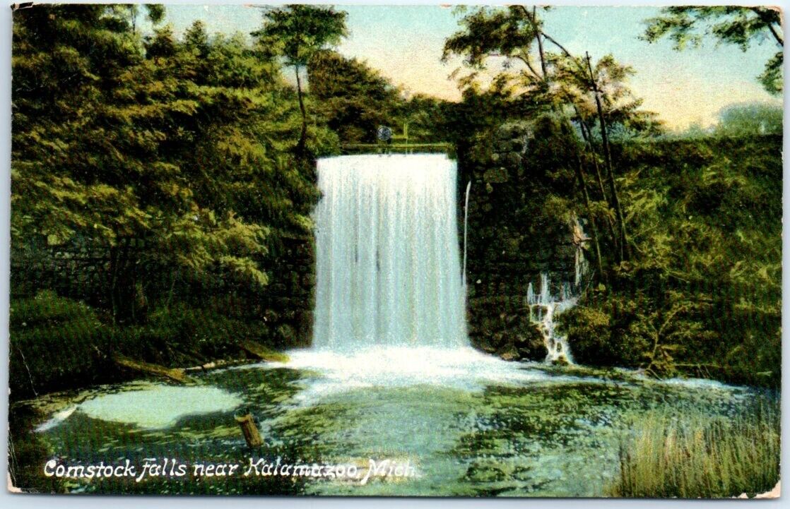 Postcard - Comstock Waterfalls - Comstock, Michigan