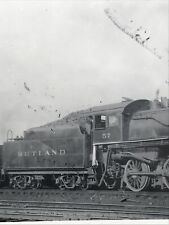 Vintage Rutland Railroad RUT #57 Locomotive Train B&W Photograph picture