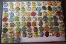 Vintage Union Dues Pinback Button Collection Lot (80 Pcs) 1950-1962 IWA Local 15 picture