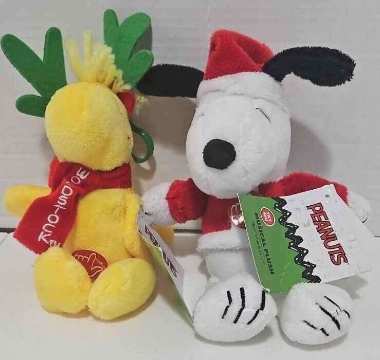 Peanuts Woodstock & Snoopy Musical Plush Christmas Great Condition w/ Tags NEW