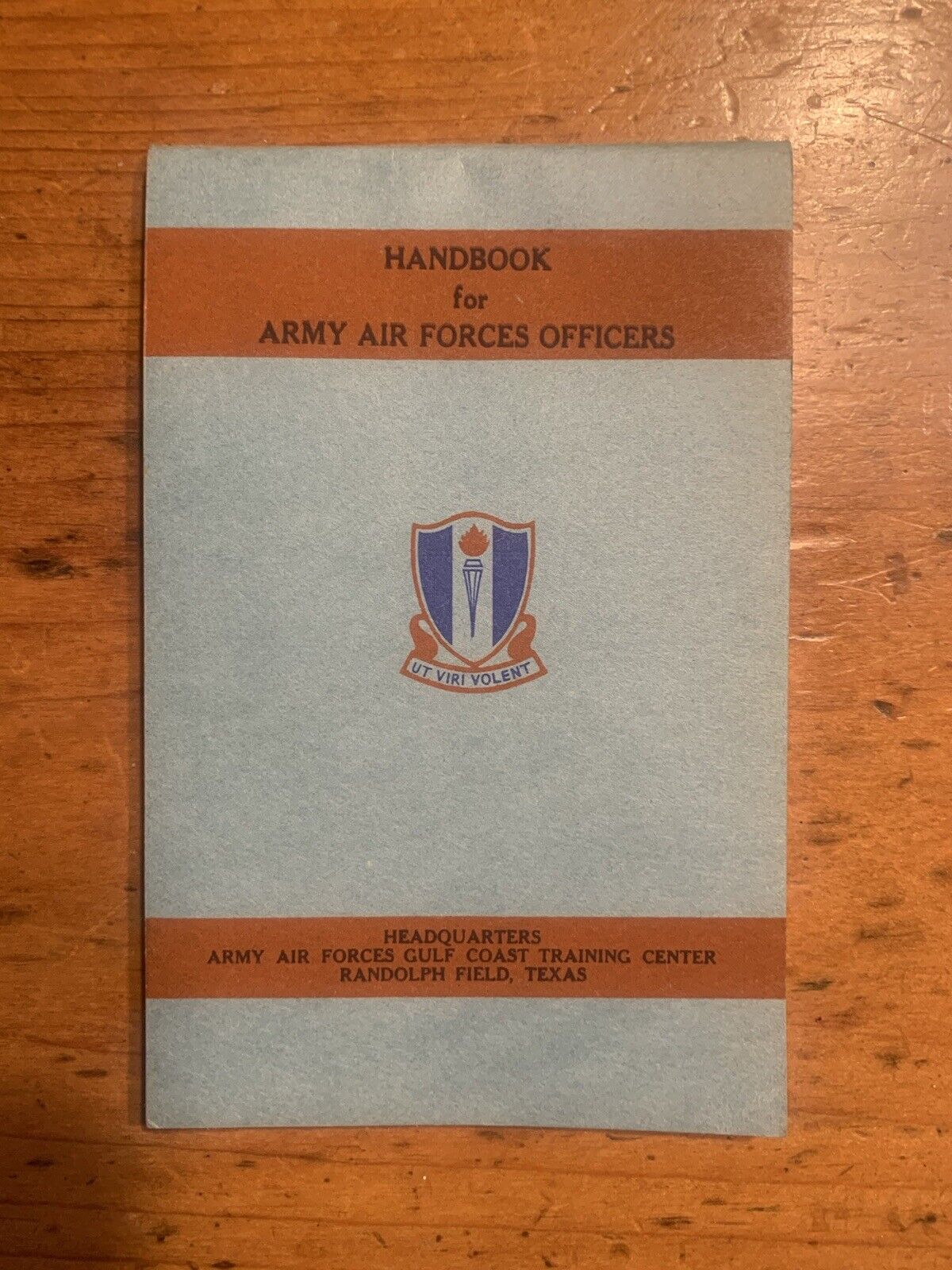 1943 WW2 Handbook Army Air Force Officers Randolph Field Texas Tx.