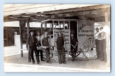RPPC 1907. LOS ANGELES CREAMERY CO. DAIRY DELIVERY WAGON, CALIF. RARE  POSTCARD picture