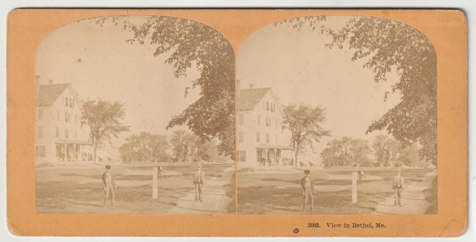 VIEW IN BETHEL MAINE - CHILDREN - BICYCLE - HOUSES - KILBURN - WHITE MOUNTAINS VIEW IN BETHEL MAINE - CHILDREN - BICYCLE - HOUSES - KILBURN - WHITE MOUNTAINS
