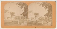 VIEW IN BETHEL MAINE - CHILDREN - BICYCLE - HOUSES - KILBURN - WHITE MOUNTAINS picture