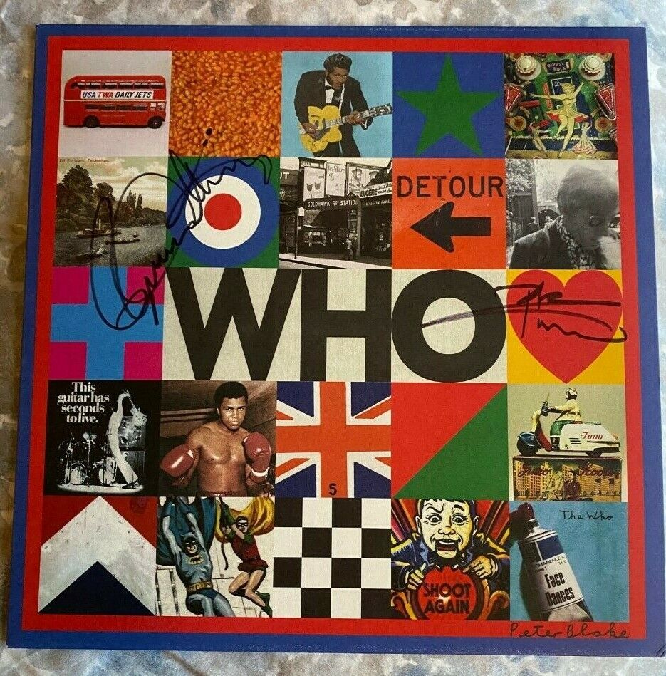 The Who signed autographed Detour LP Roger Daltrey Pete Townshend Marbled LP COA